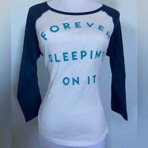 Sleepwear Blue and White Long Sleeve Shirt